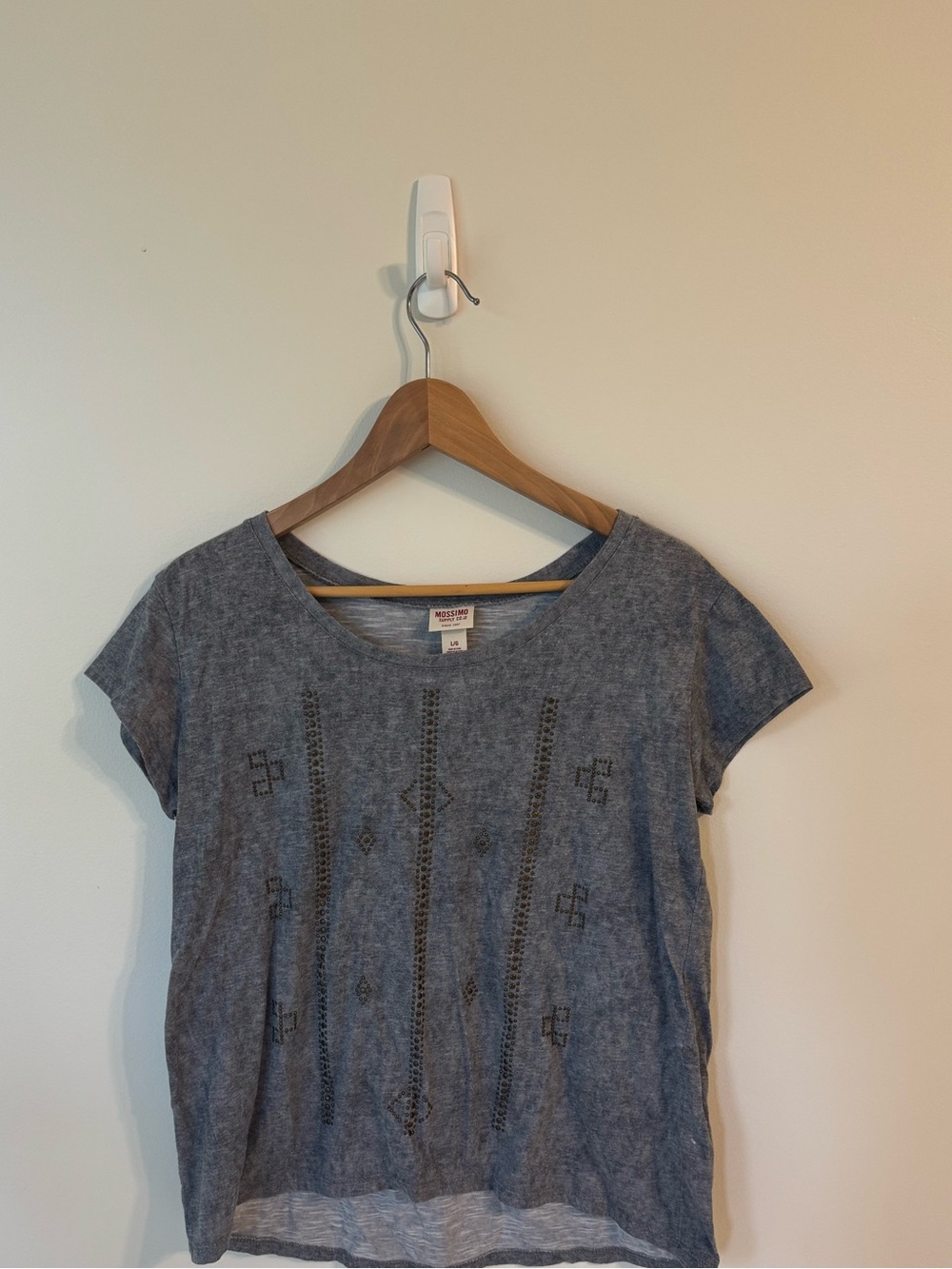 Mossimo Supply Co. Short-Sleeve Embroidered Tee - Gray